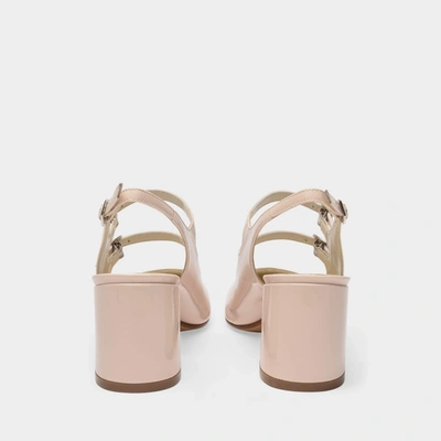 Carel Banana Patent-leather Pumps In Nude