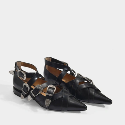 Toga Cross Strap Flat In Black