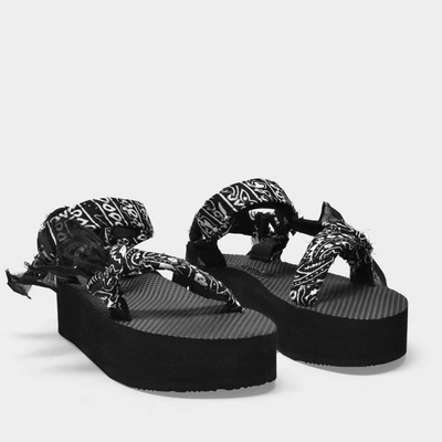 Shop Arizona Love Trekky Platform Sandals In Black Polyester