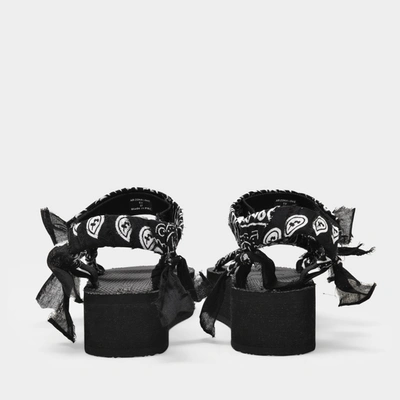 Shop Arizona Love Trekky Platform Sandals In Black Polyester