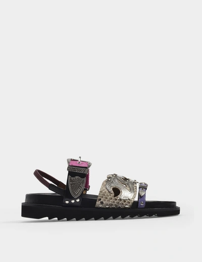 Shop Toga Aj1018 Sandals -  Pulla - Black - Leather