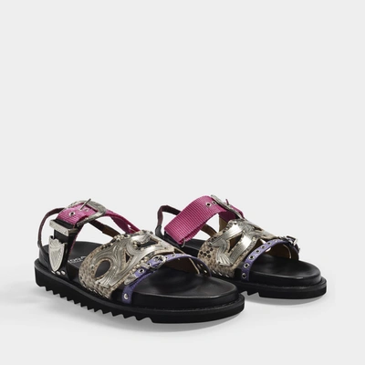 Shop Toga Aj1018 Sandals -  Pulla - Black - Leather