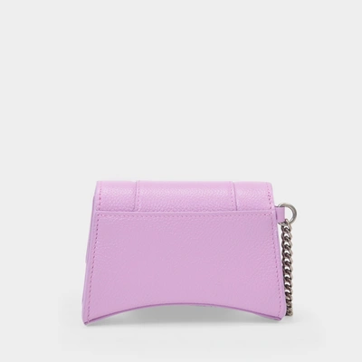 Shop Balenciaga Hourglass Card Case Bag In Pink