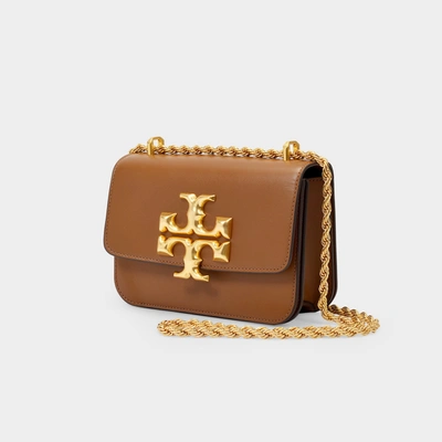 Tory Burch Eleanor Schultertasche Convertible Klein Aus Braunem Leder In Brown