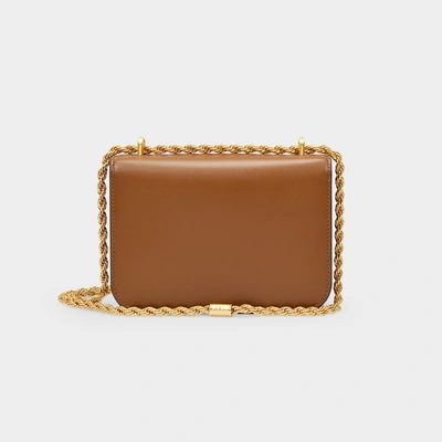 Tory Burch Eleanor Schultertasche Convertible Klein Aus Braunem Leder In Brown