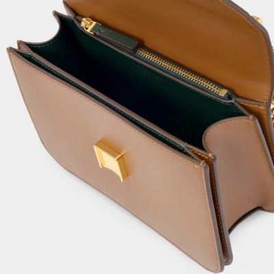 Tory Burch Eleanor Schultertasche Convertible Klein Aus Braunem Leder In Brown