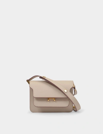 Shop Marni Trunk Mini Bag In Beige