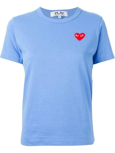 Shop Comme Des Garçons Play Embroidered Heart T-shirt