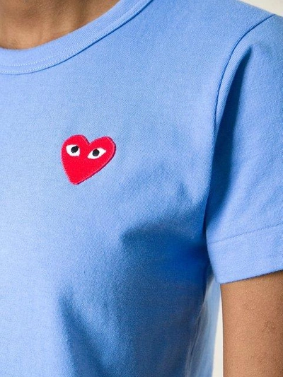 Shop Comme Des Garçons Play Embroidered Heart T-shirt