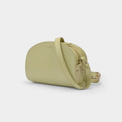 Shop Apc Demi-lune Mini Bag In Beige