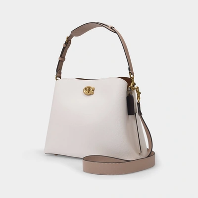 Coach Tasche Willow Aus Braunem Leder In White