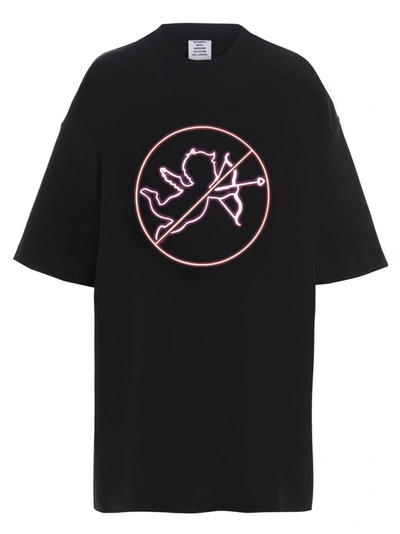 Shop Vetements Women's Black Cotton T-shirt