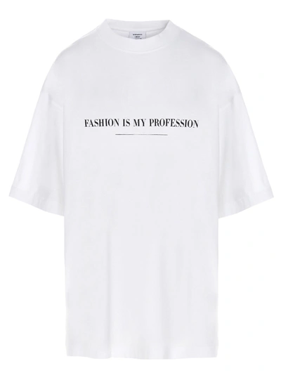 Shop Vetements Women's White Cotton T-shirt