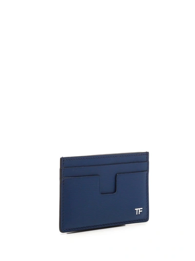Shop Tom Ford Men's Blue Leather Card Holder