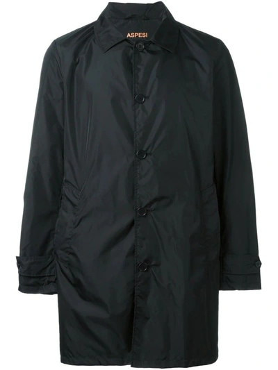 Shop Aspesi Men's Black Polyester Outerwear Jacket