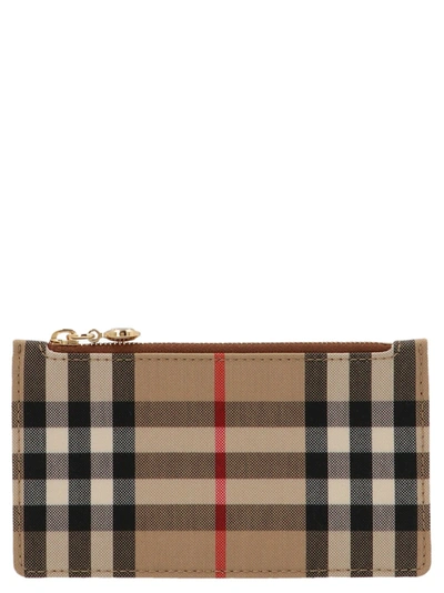 Shop Burberry Women's Brown Leather Card Holder
