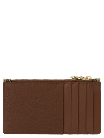Shop Burberry Women's Brown Leather Card Holder