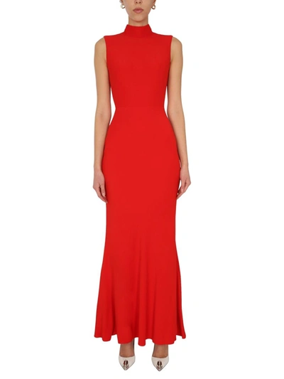 Shop Alexander Mcqueen Women's Red Viscose Dress
