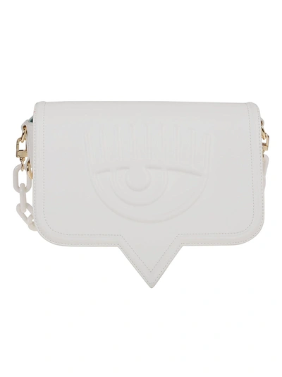Shop Chiara Ferragni Women's White Polyurethane Shoulder Bag