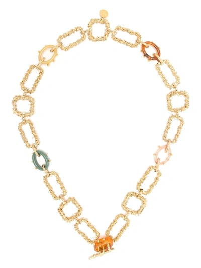 Shop Gas Bijoux Belem Link Necklace In Gold