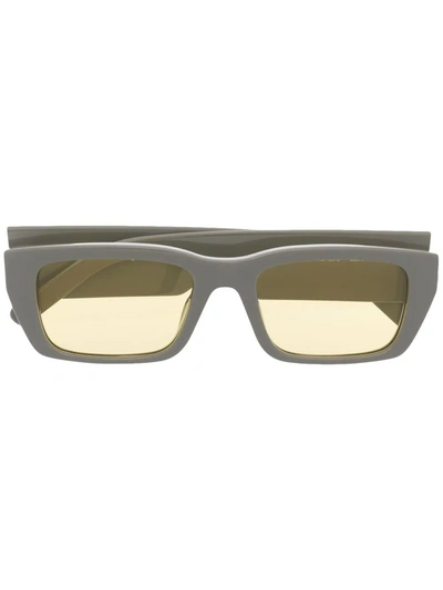 Shop Palm Angels Rectangle-frame Palm Sunglasses In Grau