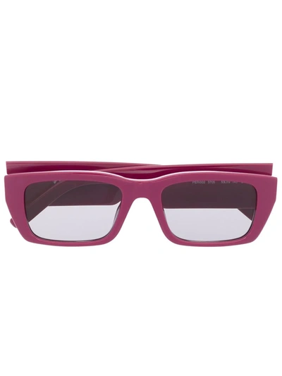 Palm Angels Palm Rectangle-frame Sunglasses In Purple