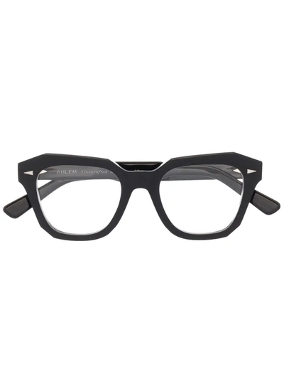 Shop Ahlem Oversize Angular-frame Glasses In Schwarz