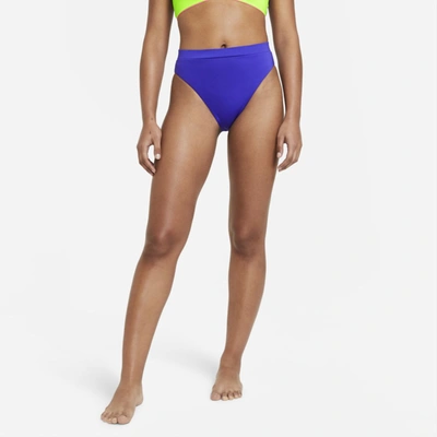Shop Nike Essential Women's High-waist Swim Bottom In Indigo Burst
