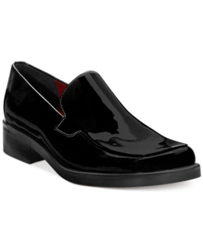Shop Franco Sarto Bocca Slip-on Loafers In Black Patent Leather