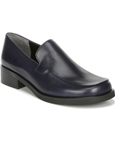 Shop Franco Sarto Bocca Slip-on Loafers In Dark Blue Leather
