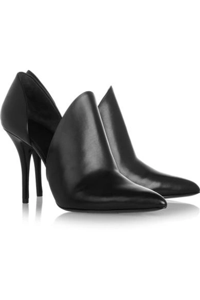 Shop Alexander Wang Leva Cutout Leather Ankle Boots In Black