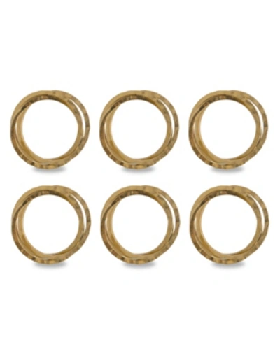 Design Imports Intertwined Napkin Ring Set Of 6 In Gold
