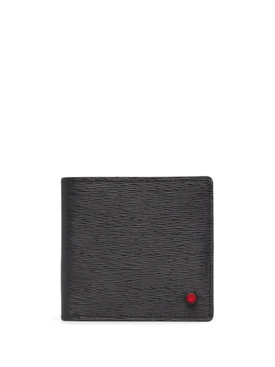 Shop Kiton Bi-fold Textured Leather Wallet In Schwarz