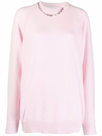 Shop Givenchy Chain-detail Cashmere Jumper In Rosa