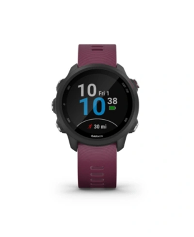 Shop Garmin Unisex Forerunner 245 Berry Silicone Strap Smart Watch 30.4mm