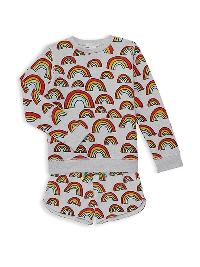 Shop Stella Mccartney Little Girl's & Girl's Scribble Rainbow Sweatshirt In Neutral