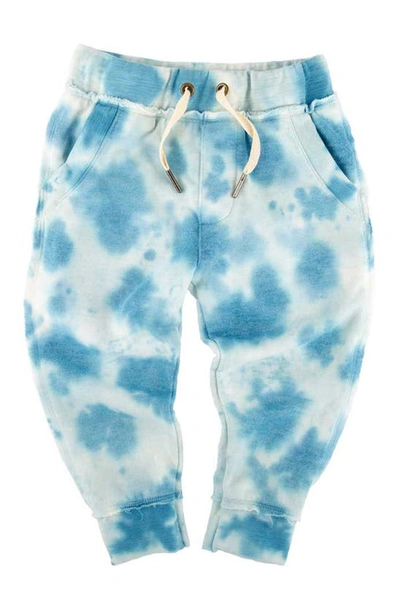 Shop Miki Miette Ziggy Tidal Wave Jogger Pants In Blue/ White Tie Dye