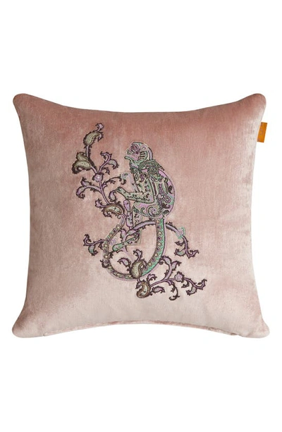 Shop Etro Casseaux Embroidered Accent Pillow In Pink