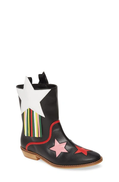 Shop Stella Mccartney Star Cowboy Boot In 1073 Black