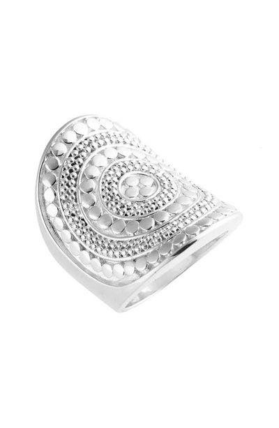 Shop Anna Beck Classic Saddle Ring In Silver