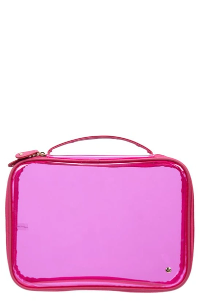 Shop Stephanie Johnson Miami Claire Jumbo Cosmetics Case In Raspberry