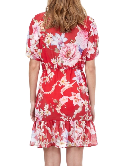 Shop Gottex Floral Beach Dress In Red