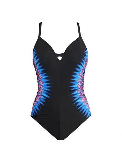 Shop Miraclesuit Casablanca Temptation One-piece Swimsuit In Blue