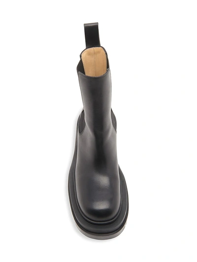 Shop Bottega Veneta Women's Wardrobe 02 Lug Block-heel Leather Ankle Boots In Black
