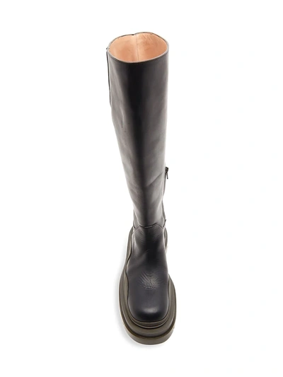 Shop Bottega Veneta Women's Wardrobe 02 Tire Tall Zip Boots In Black