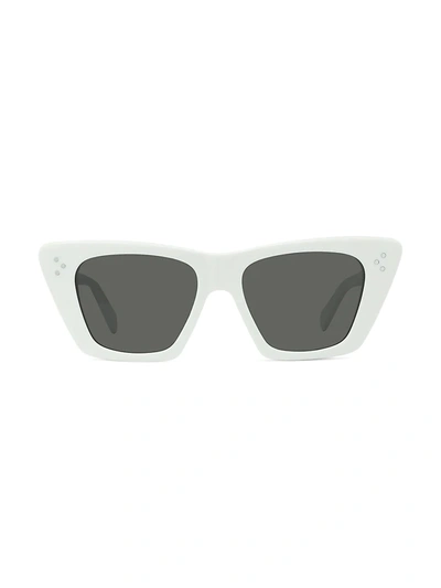 Shop Celine Women's 51mm Cat Eye Sunglasses In Ivory