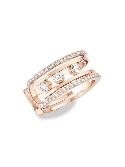 Shop Messika Women's Move 10th 18k Rose Gold & Diamond Ring In Pink Gold
