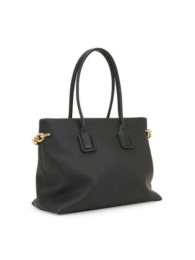 Shop Bottega Veneta Women's Mount Leather Tote In Black