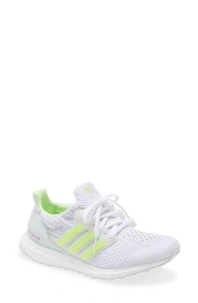 Shop Adidas Originals Ultraboost Dna Running Shoe In White/ Green/ Grey