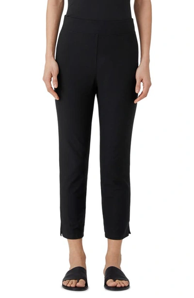 Shop Eileen Fisher High Waist Slim Crop Pants In Black